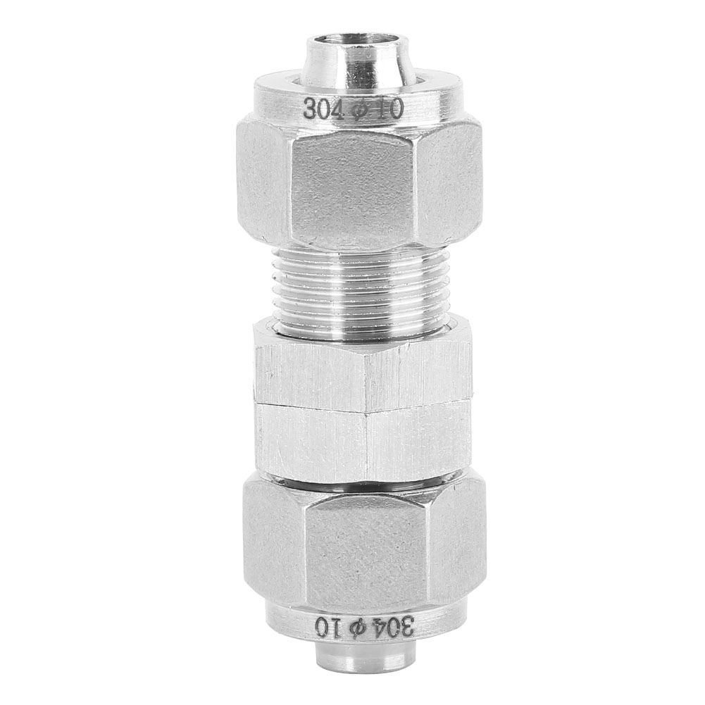 Doppelkontakt-pneumatikverschraubung Aus Edelstahl 304 Für Maschinen - Trennrohr Ф12 X 10
