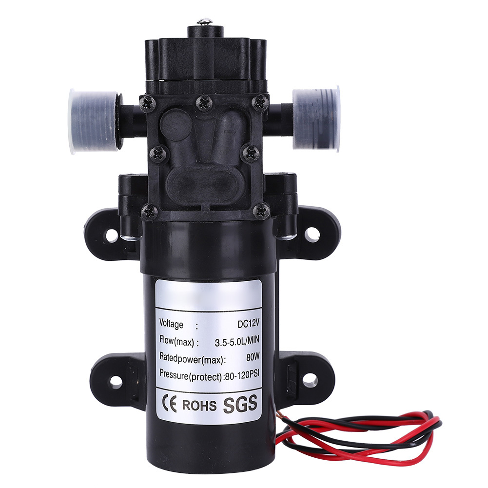 Fl3210h-80w Rückschlagfreie Membranpumpe, Mini Und Selbstansaugend, 12 V Dc, 1/2 Zoll Wasseranschluss Rechts