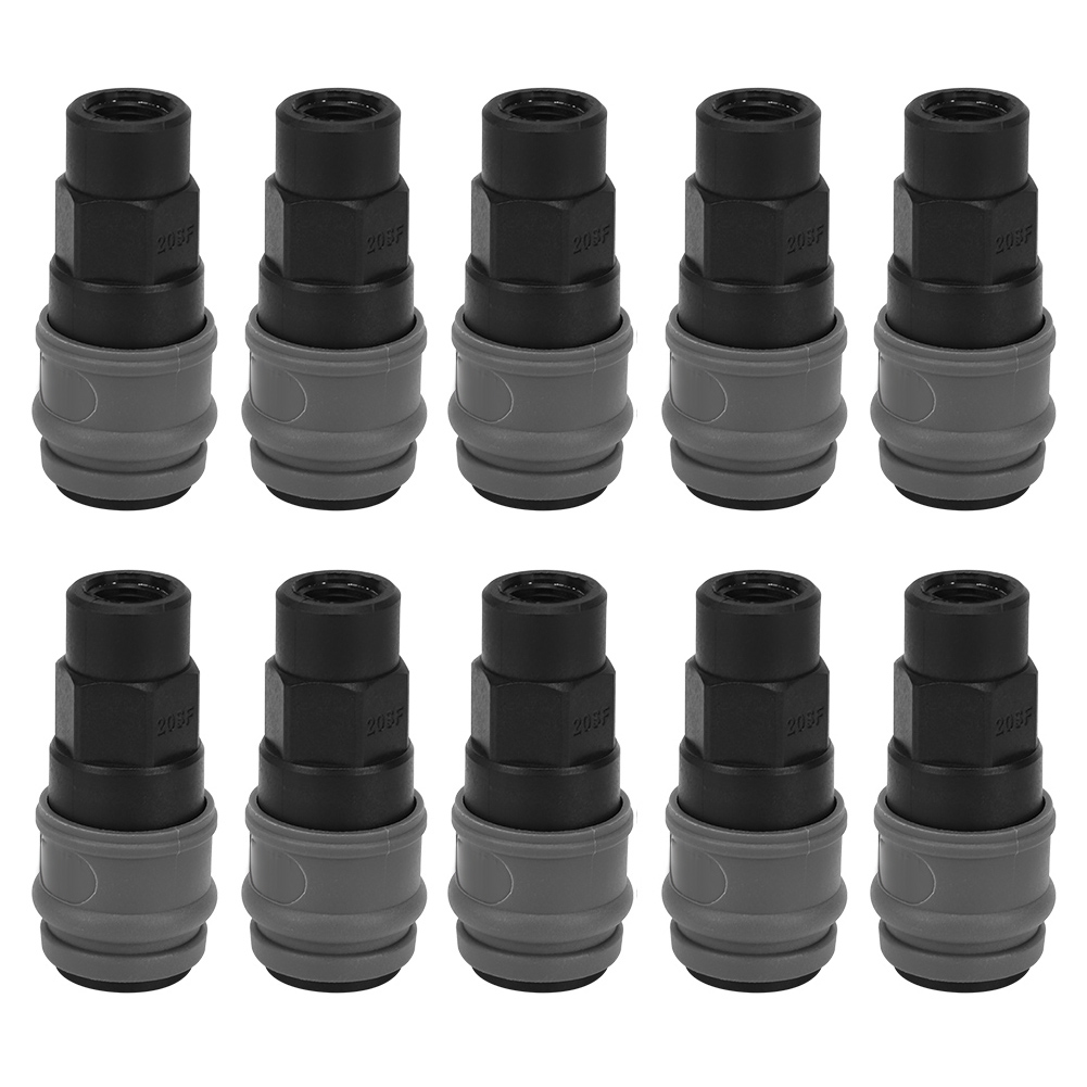 10 Stück Schnellkupplungen Aus Kunststoff Und Stahl, Typ C, Selbstsichernd, Sf-innengewinde Für Luftschläuche (g1/4 20)