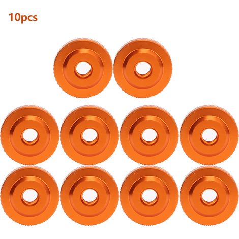 10 Stück M4x14x5 Handanziehmuttern Aus Aluminiumlegierung – Orange