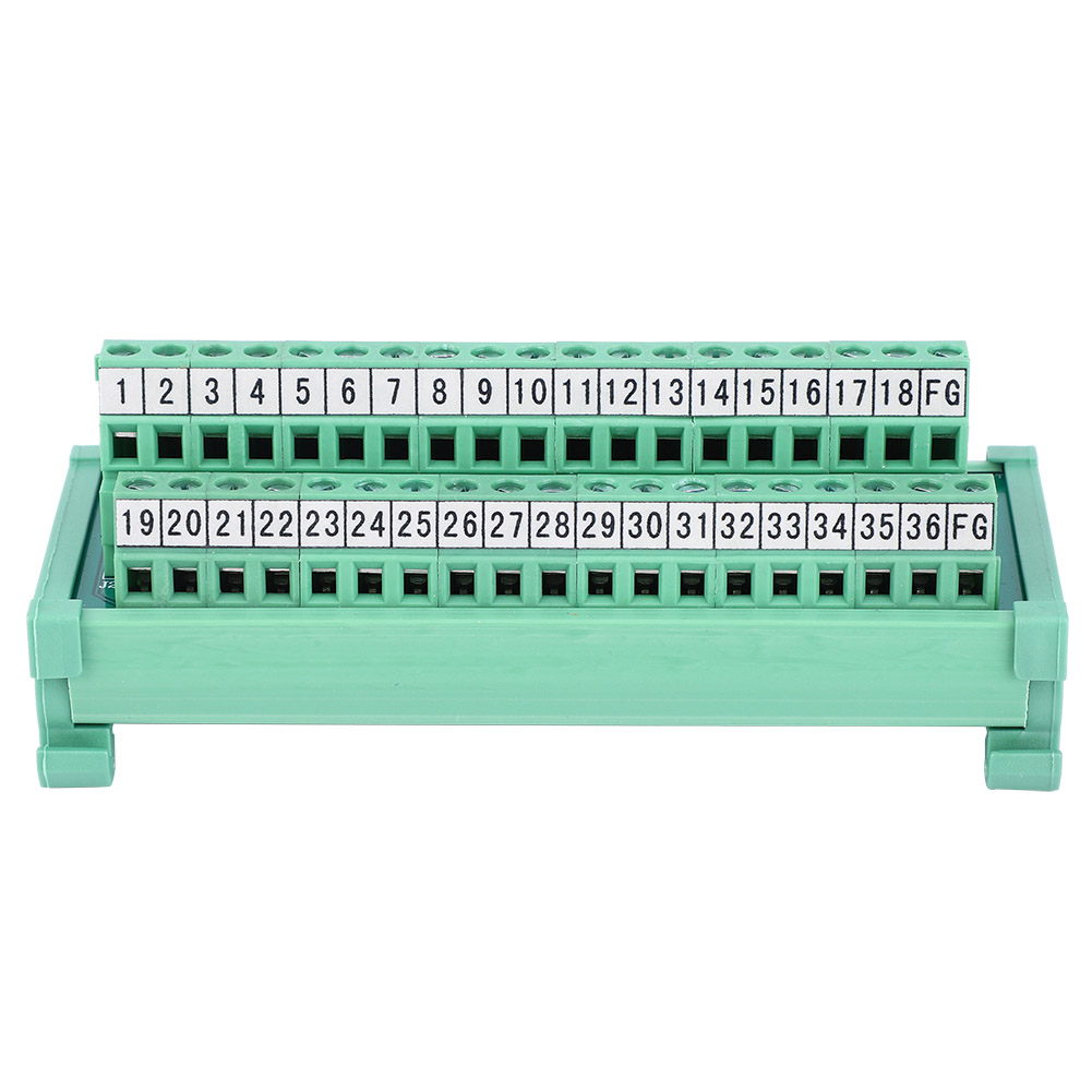 36-poliger 35-mm-klemmenblock Für Din-schiene, Sps-modul Und Netzteil