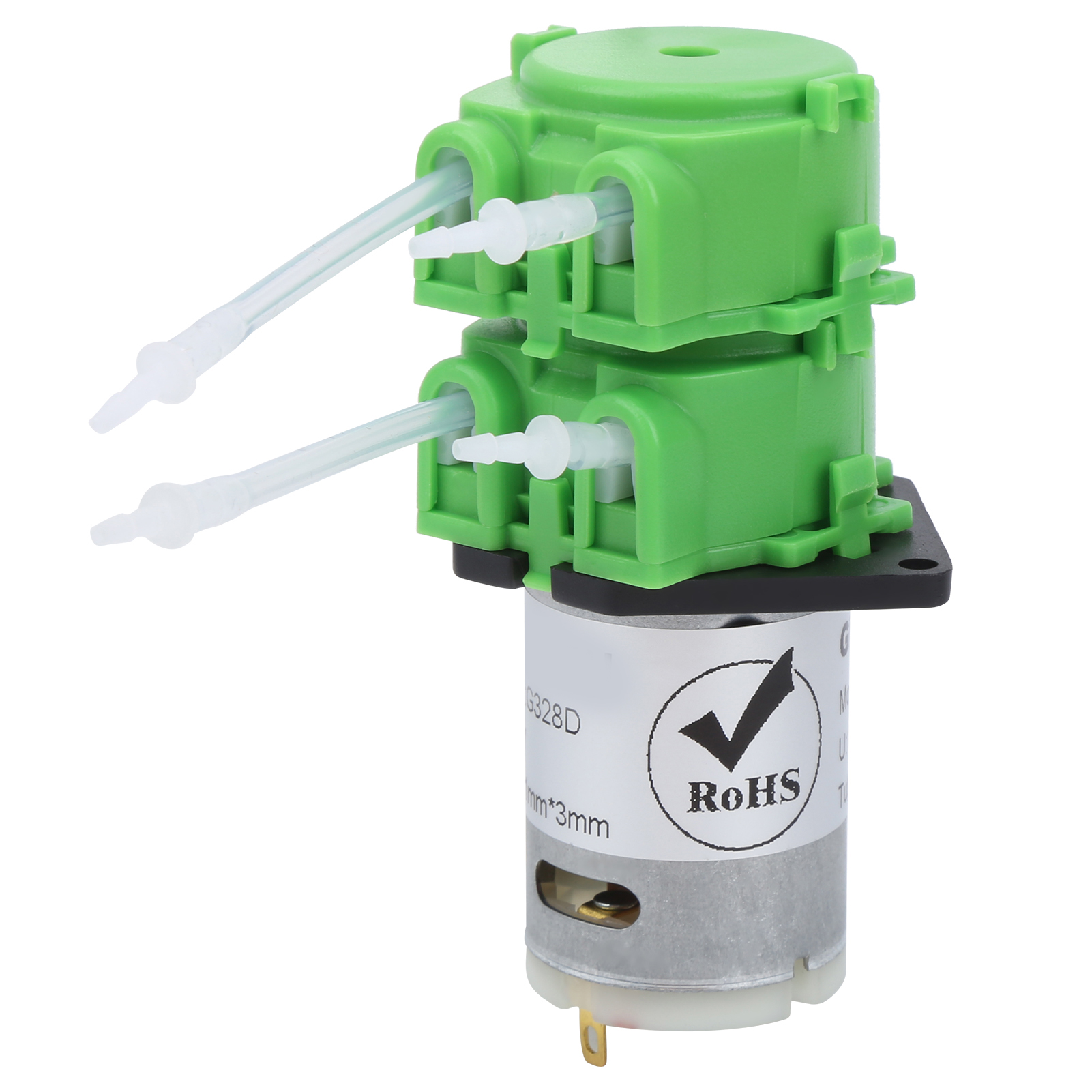 Doppelkopf-peristaltikpumpe Für Flüssigkeitsdosierung, 12 V Dc, 3-mm-schlauch, Mikrofluidische Zirkulation
