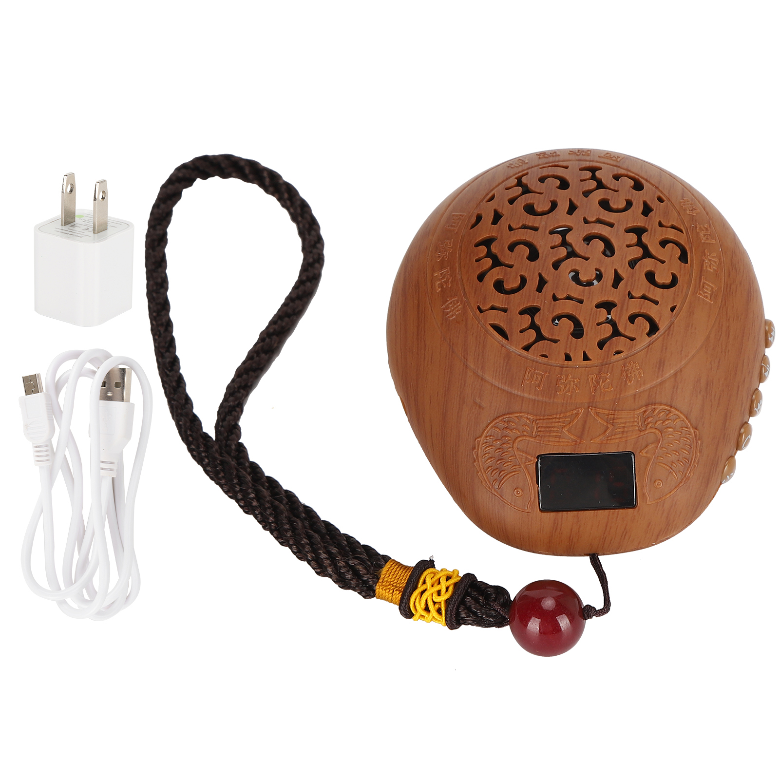 Wiederaufladbare Buddhistische Gebetsmaschine, Tempelgesangsgerät Mit Us-stecker, 100–240 V