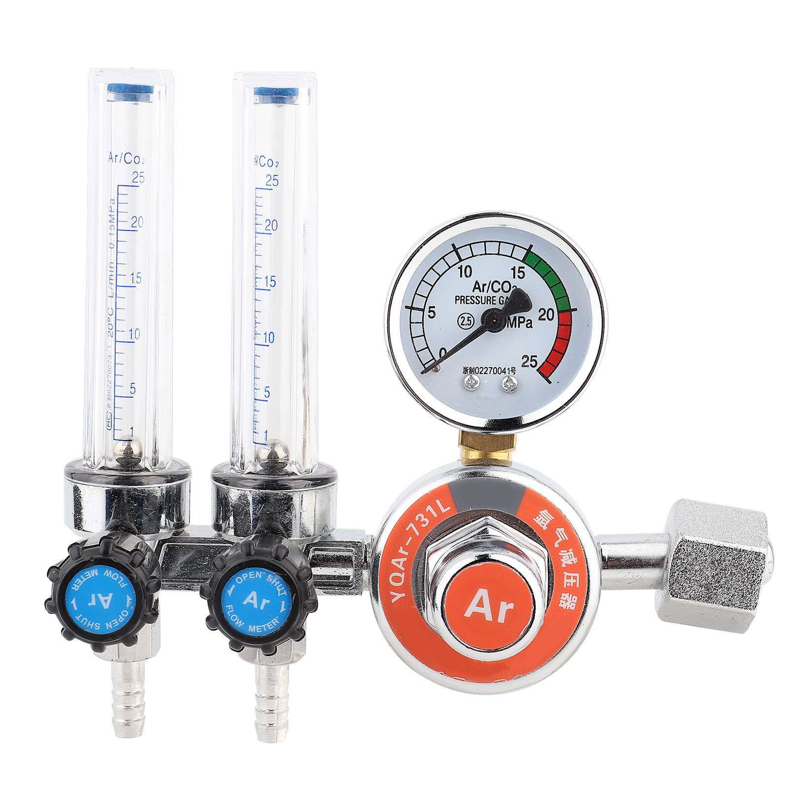 Argon-druckregler Aus Zinklegierung, Doppelrohr, G5/8-innengewinde, Professionelle Schweißausrüstung