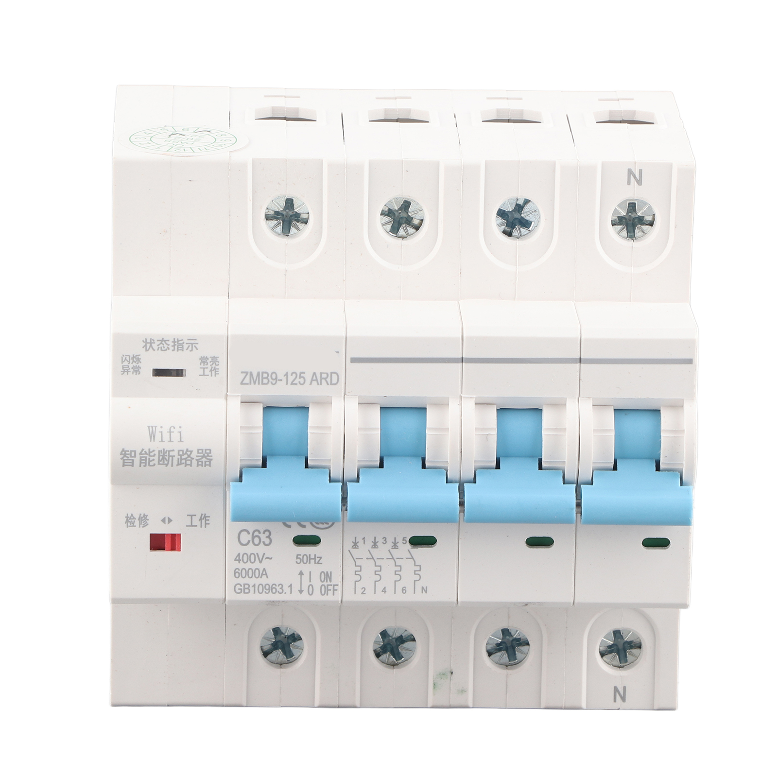 4-poliger Wlan-smart-schalter Mit Drahtloser Fernbedienung, 400 V, 63 A