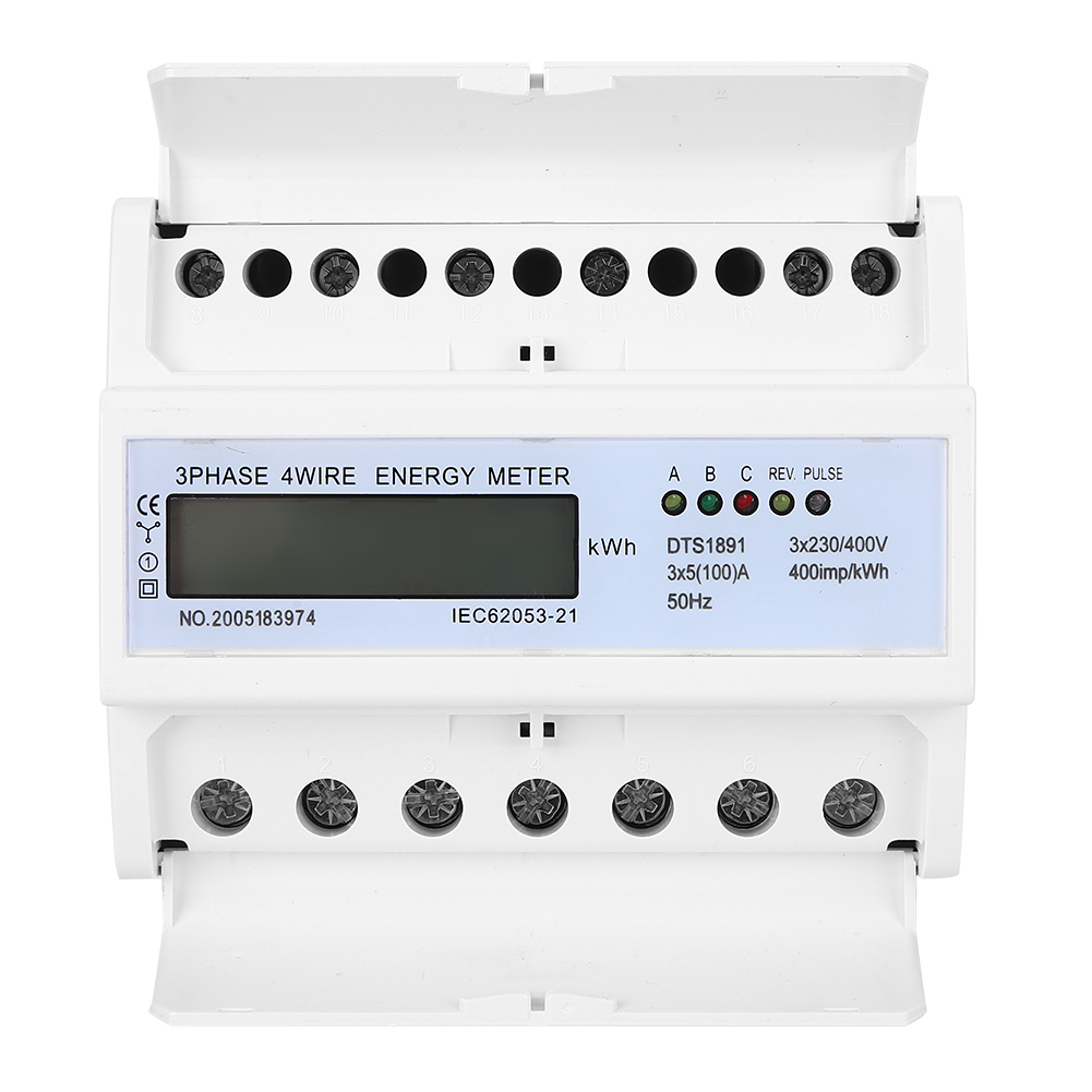 Dreiphasen-4-leiter-energiezähler Mit 7 Parametern Und Tragbarem Lcd-display Mit Integrierten Schaltkreisen