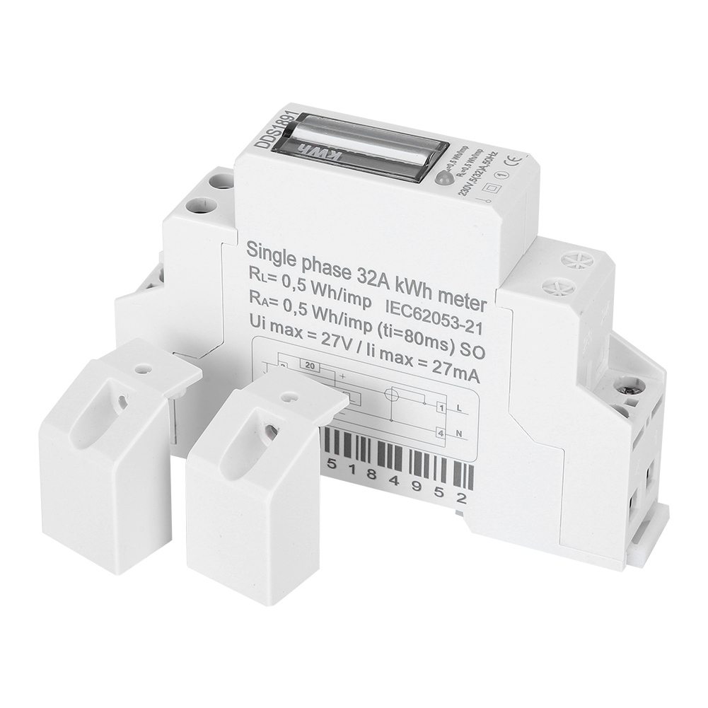 Hochpräziser Einphasiger Energiezähler Dds1891, 2-polig, Lcd-anzeige, 50 Hz, 230 V, Für Din-schienenmontage