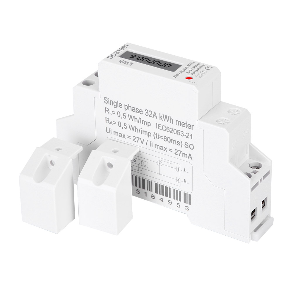 Einphasen-energiezähler Dds1891 230v 5(32)a 50hz Mit Lcd-anzeige Für Din-schiene