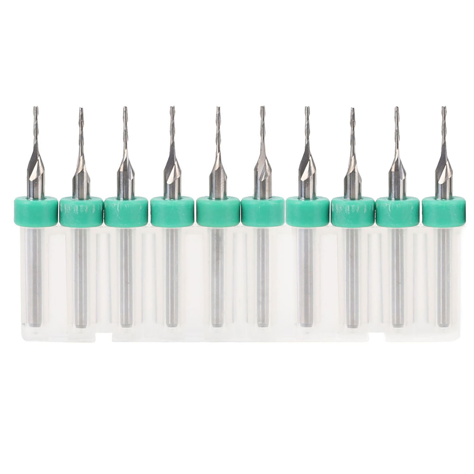 10 Stück 2-loch 2,4 Mm Hartmetall-schaftfräser Für Cnc-bearbeitung Von Wolframstahl
