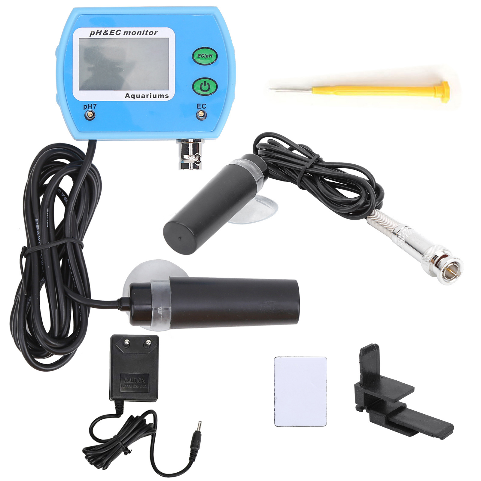 Professionelles 2-in-1-wasserqualitätsmessgerät: Ph- Und Ec-wert-messung Für Aquarien, 220-v-eu-stecker