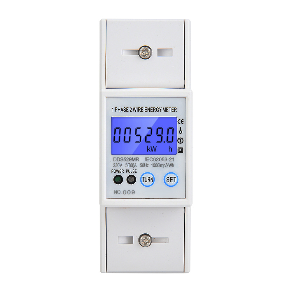 Einphasen-stromzähler Dds529mr 230v, Lcd-digitalanzeige, Mit Rs485-anschluss Für Din-schienenmontage