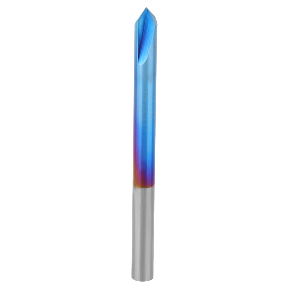 90°-fasenfräser, 2 Schneiden, Blaue Hartmetallbeschichtung, 4 X 50 Mm, Handwerkzeug
