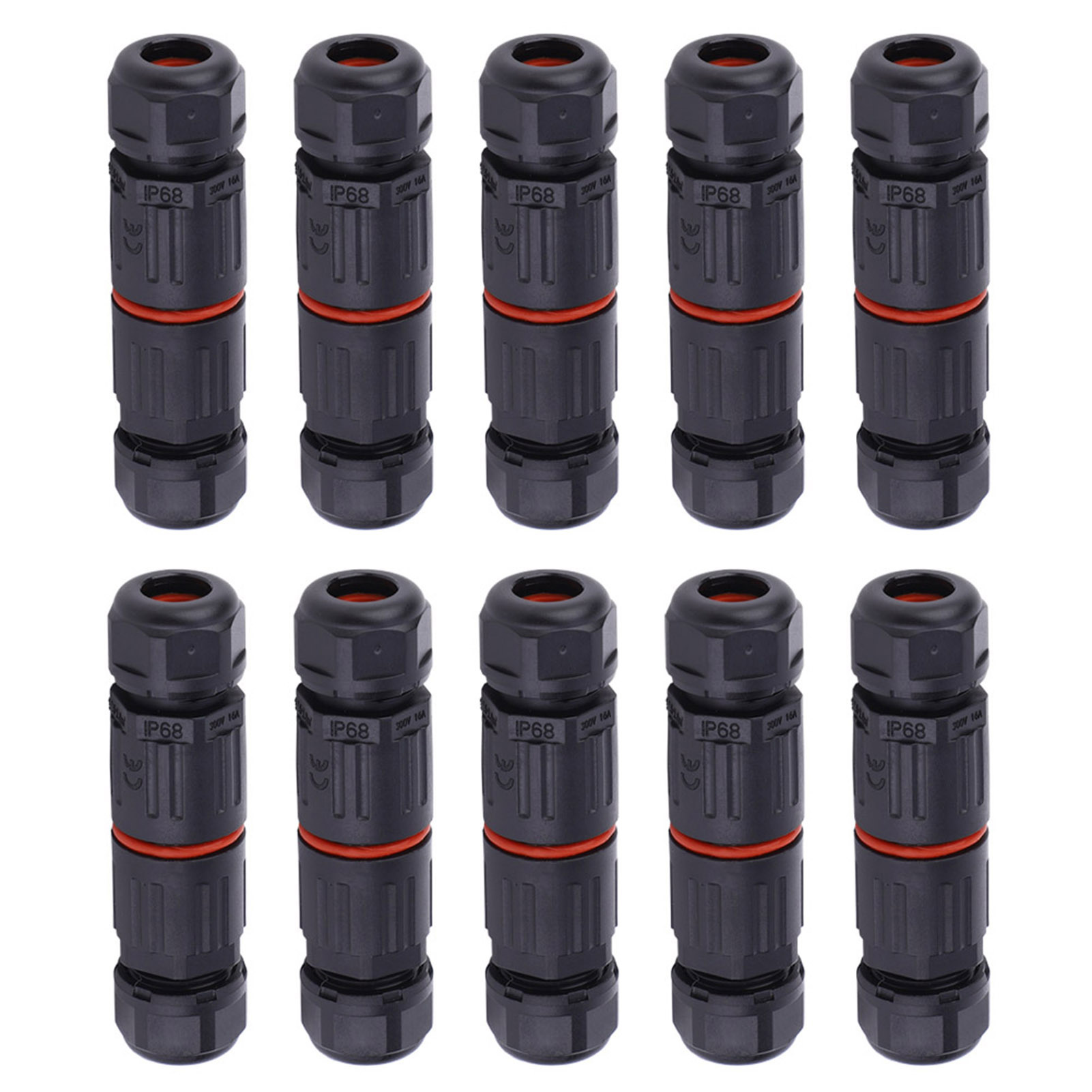10 Stück Ip68 Wasserdichte 3-polige Steckverbinder Für Elektrische Außenkabel Von 0,5 Mm² Bis 2,0 Mm²