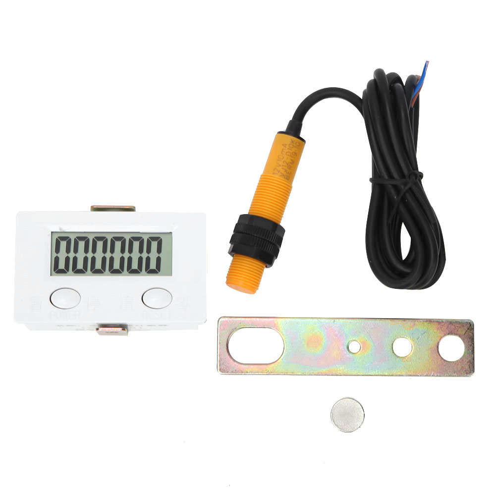 6-stelliger Magnetischer Induktionszähler Aus Kunststoff Mit Digitalanzeige (0-999999) Und Schalter (bem-6c12φ)
