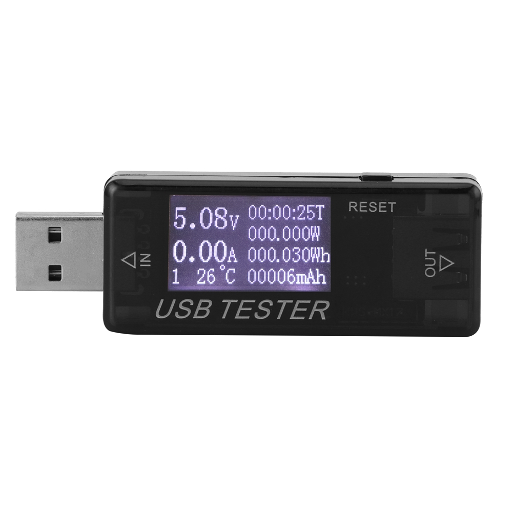 8-in-1 Multifunktions-usb-tester: Misst Spannung Und Stromstärke 0–5 A 0–150 W 4–30 V Schwarz