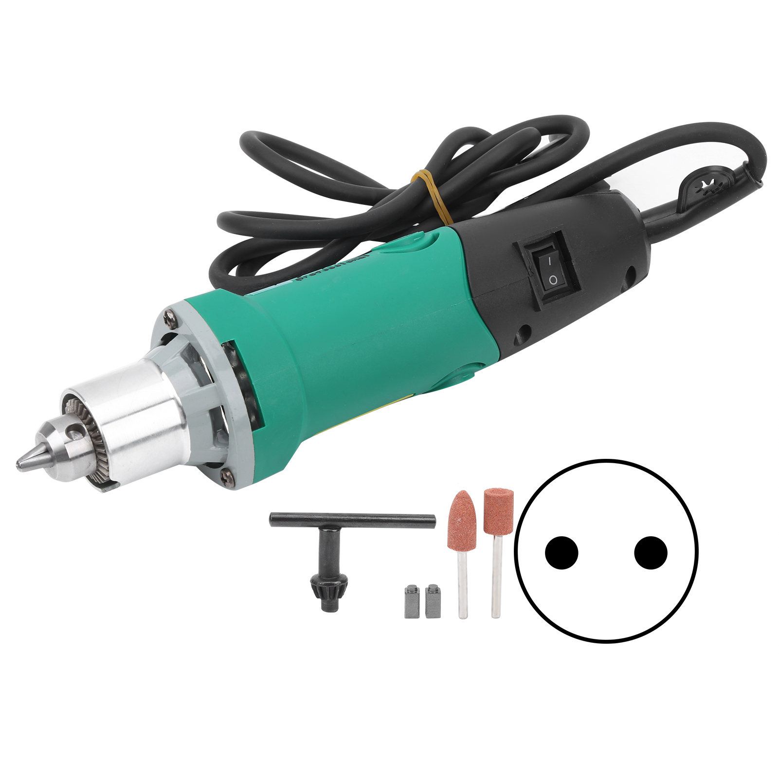 Ht2420 480w Elektrisches Schleifset Für Jade, Metall Und Glas, Mit 6,5mm Verstellbarem Drehzahlfutter