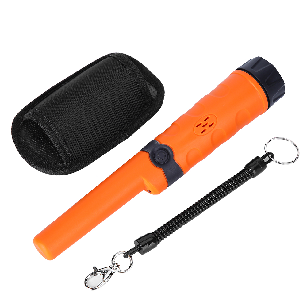 Hochempfindlicher, Wasserdichter Metalldetektor Md970 Mit Orangefarbenem Suchstab