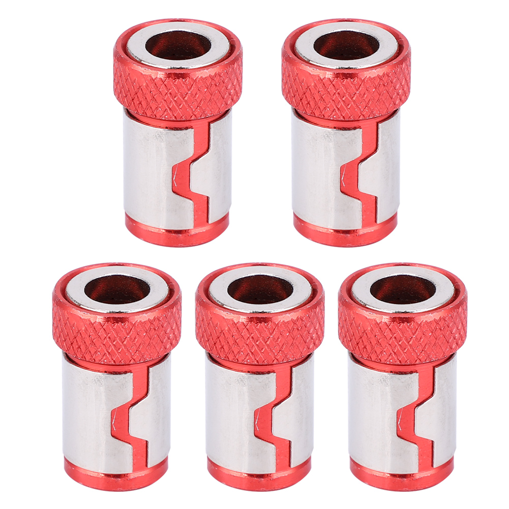 5-teiliges Magnetisches Schraubendreher-set Aus Aluminiumlegierung Mit Rutschfester Oberfläche (rot)