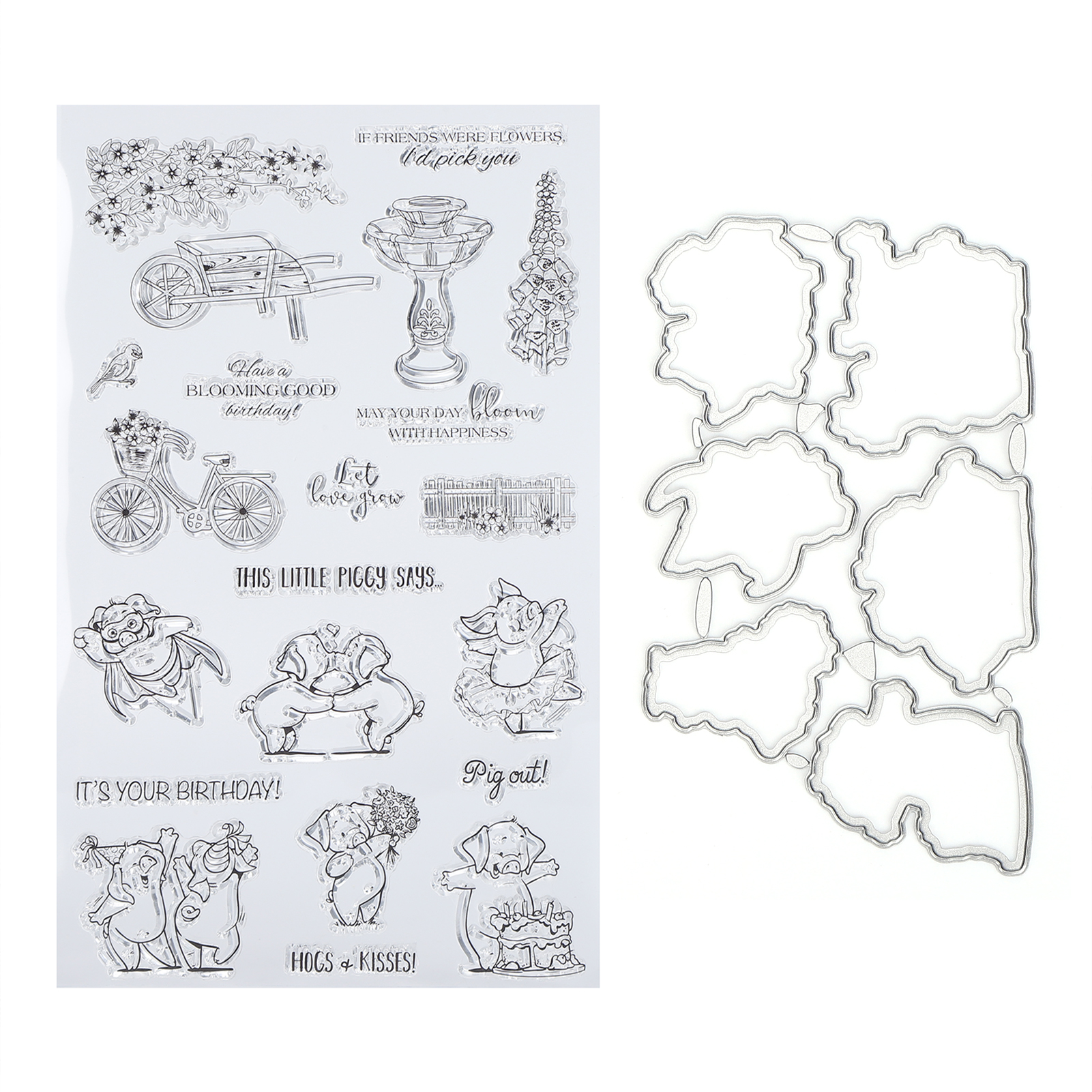 Transparenter Tpr-stempel Für Grußkarten, Dekoratives Design Mit Form Und Messer