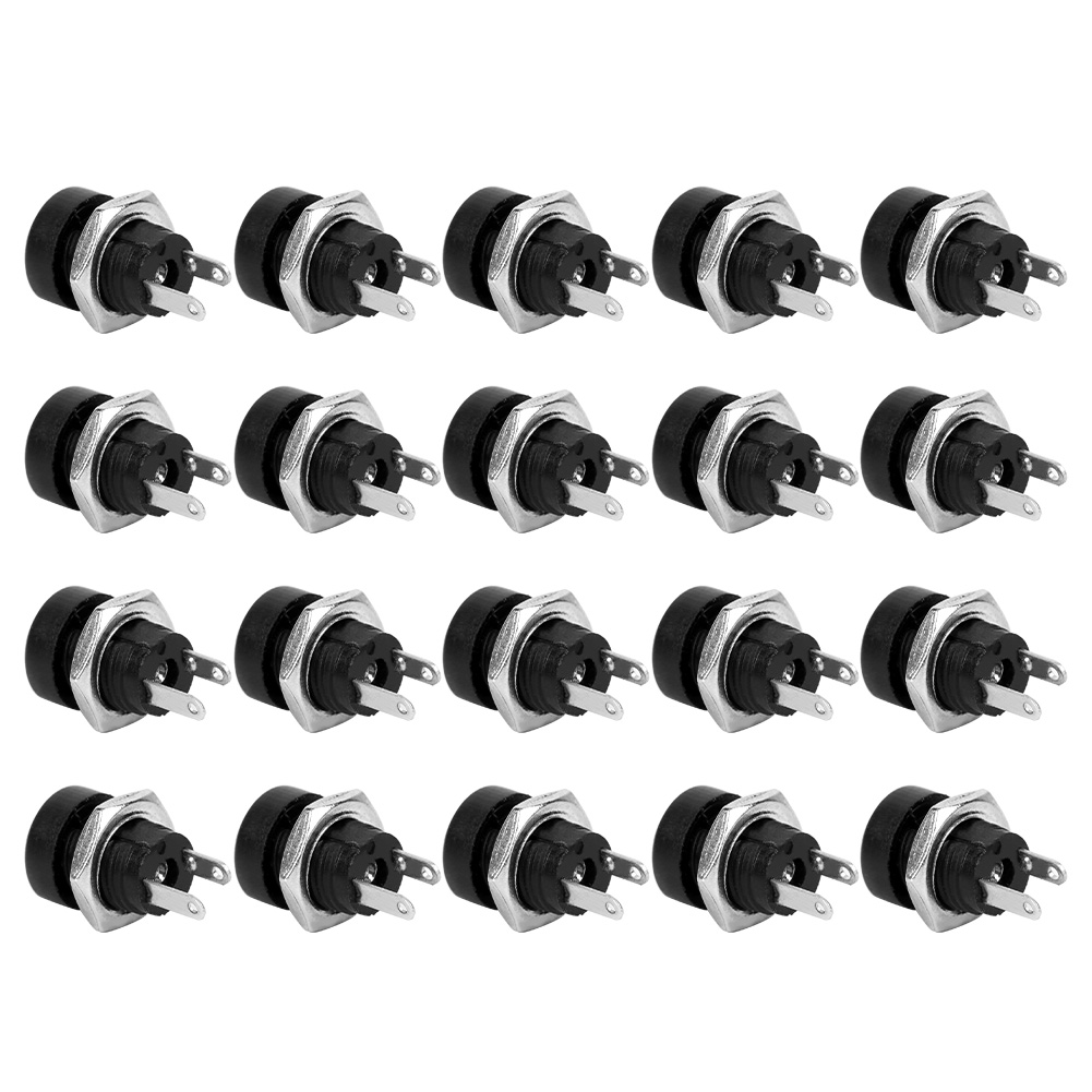20 Stück Dc-022b Buchsenstecker Für Netzteile, Einbaubuchse Mit Kupfermutter