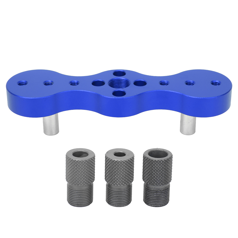 Bohrschablone Für Holzdübel, Aluminiumlegierung, 6/8/10 Mm, Für Bohrwerkzeuge, Blau
