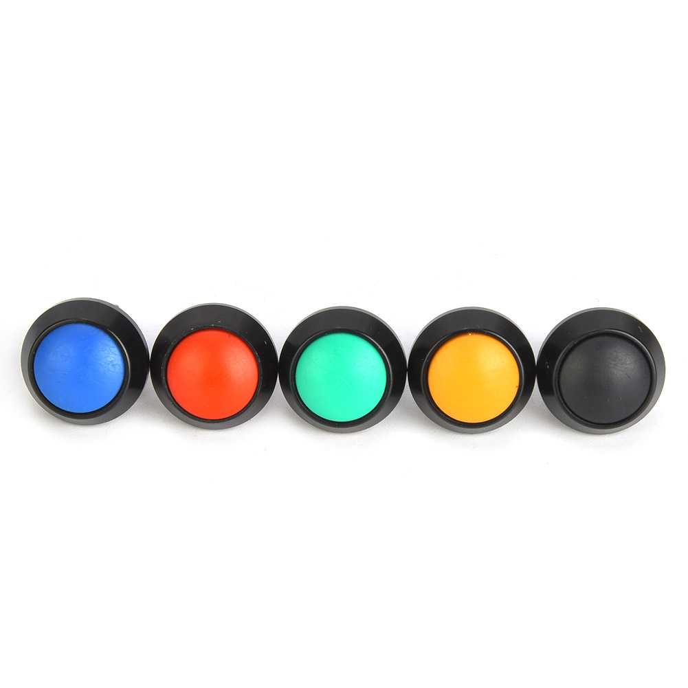 Metall-drucktaster Ip65 12mm 3a/250v Reset Mit Muttern (rot, Grün, Gelb, Blau, Schwarz)