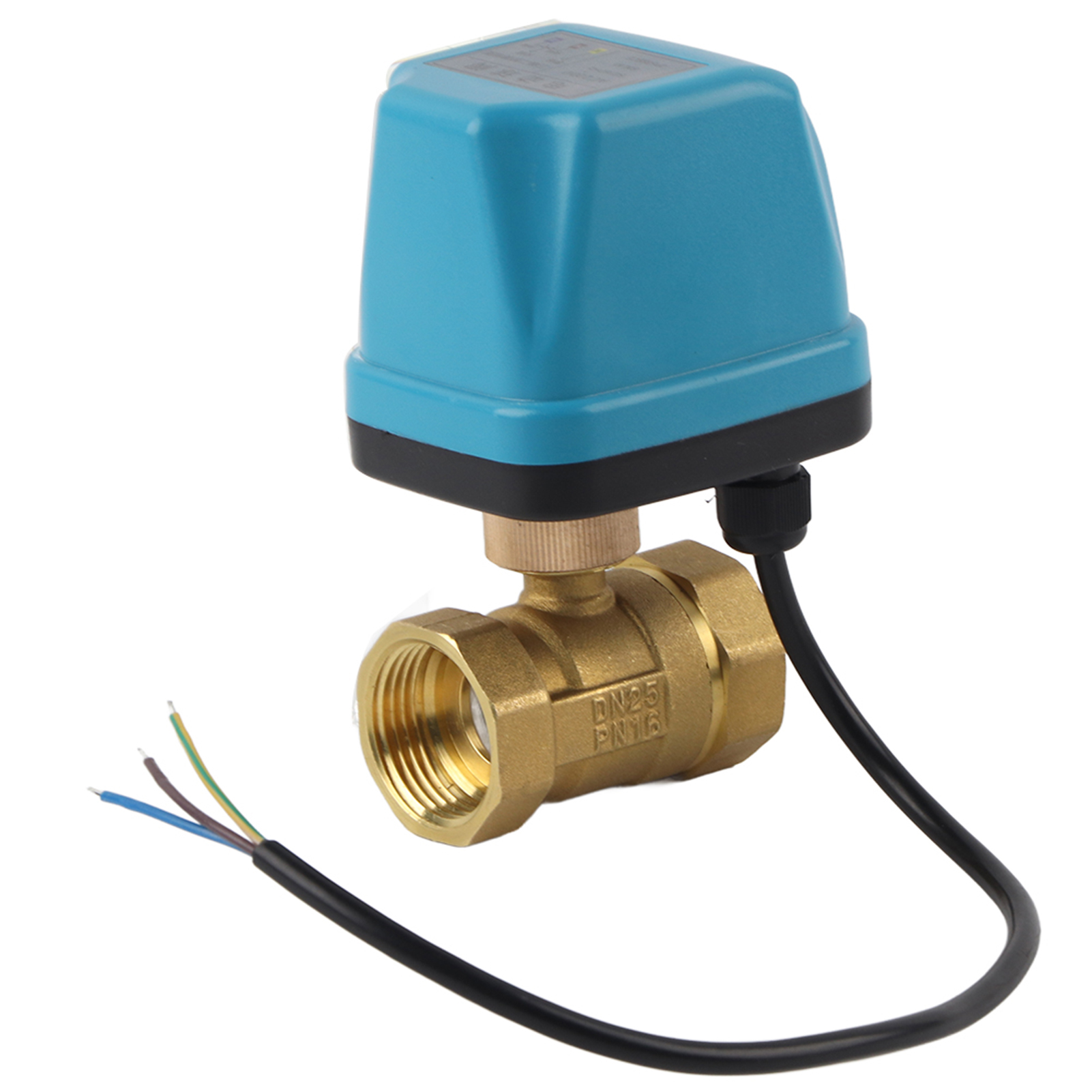 Elektrisches 2-wege-kugelventil Mit 3-adriger Ausführung, Schutzart Ip68, Synchronmotor, 220 V Wechselstrom, G1-zoll-gewinde (blau)