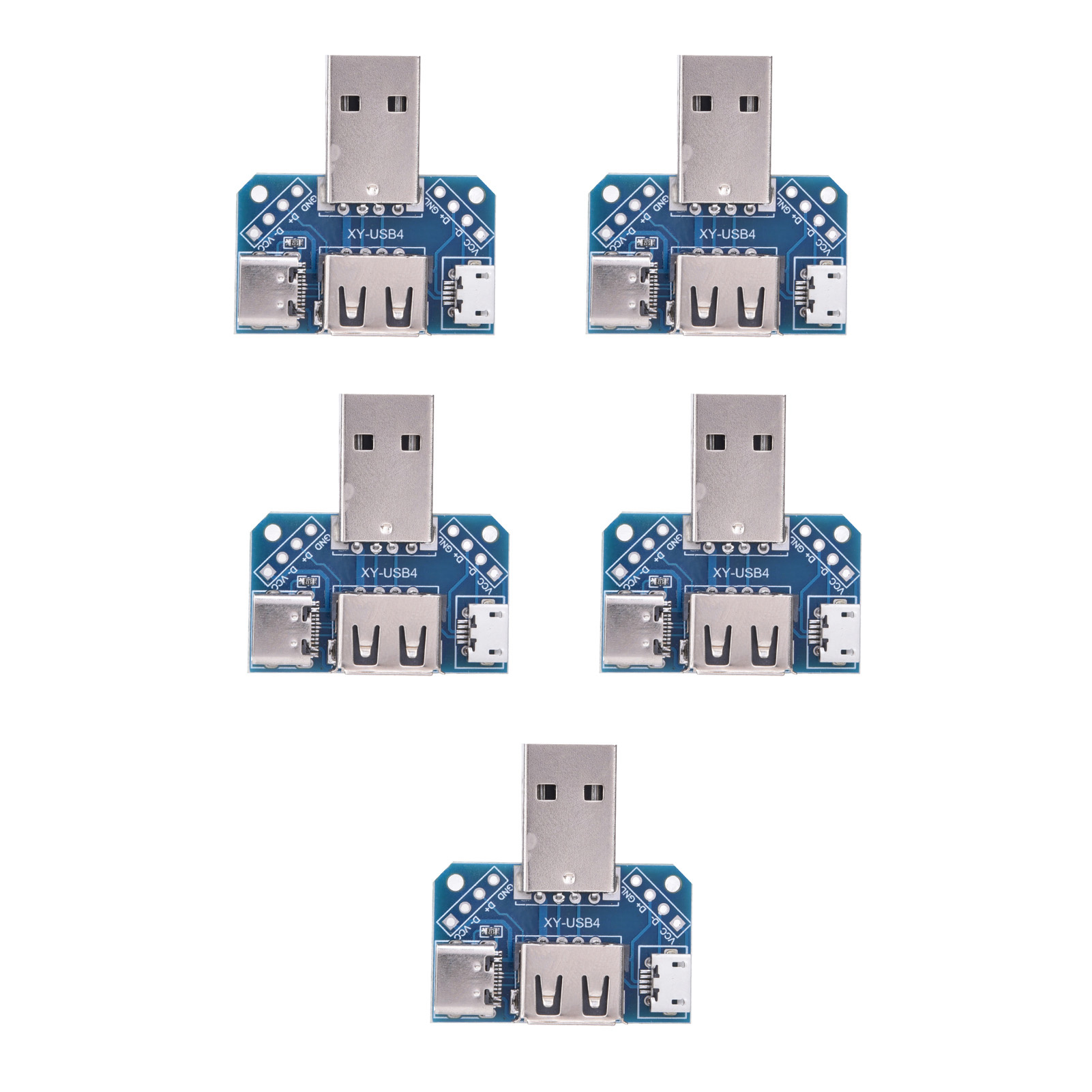 Stück Usb-stecker Auf Usb-buchse Typ-c Adapterplatine 4p 2,54 Mm Übertragungsplatine