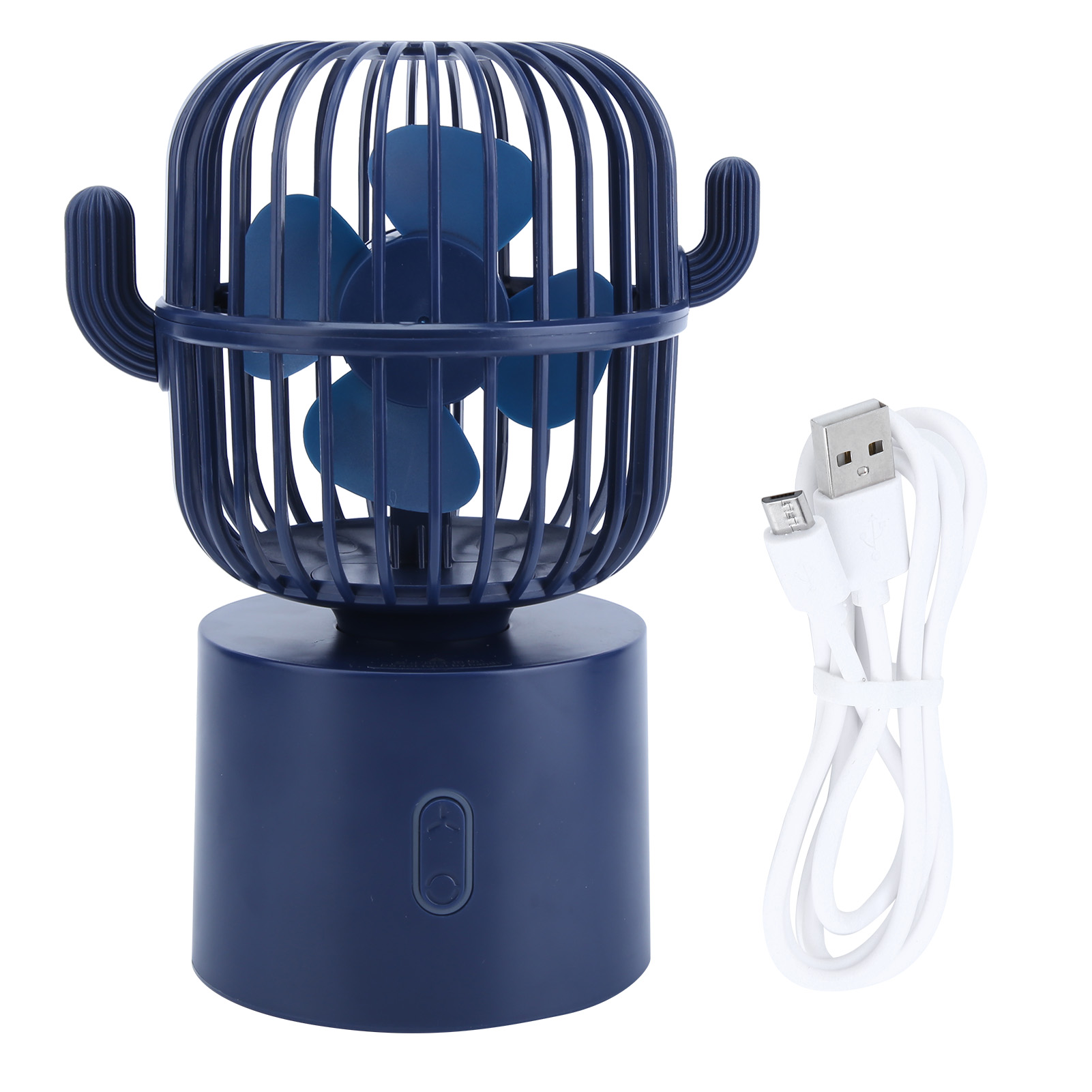 Mini-tischventilator Mit Usb-anschluss, 3 Geschwindigkeitsstufen, Blau, Für Reisen Und Zuhause