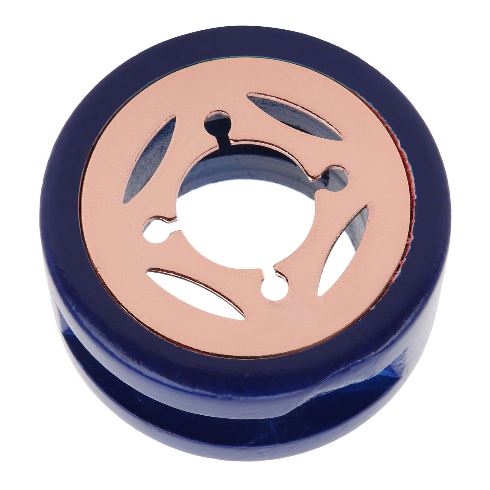 Langlebiger Und Hitzebeständiger Wachssiegelwärmer, Siegelschale Für Briefe, Karten Und Selbstgemachte Geschenke – Blaues, Durchbrochenes Design Mit Roségold