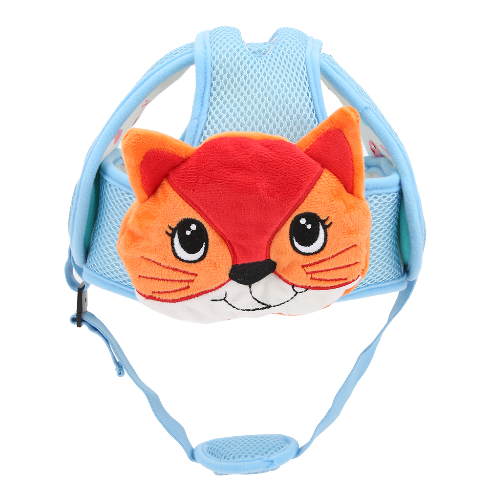 Baby-sicherheitsmütze, Stoßfest, Waschbar, Elastisch, Kindgerechtes Design, Blaue Katze