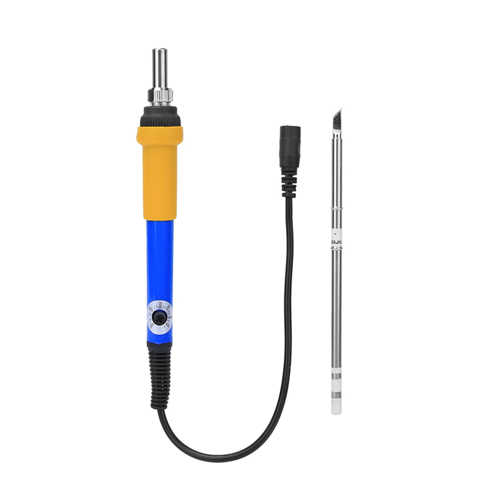 Verstellbarer Elektrischer Lötkolben 200-400℃, Schnelles Aufheizen 12-24v, Diy-set (blau Und Gelb)