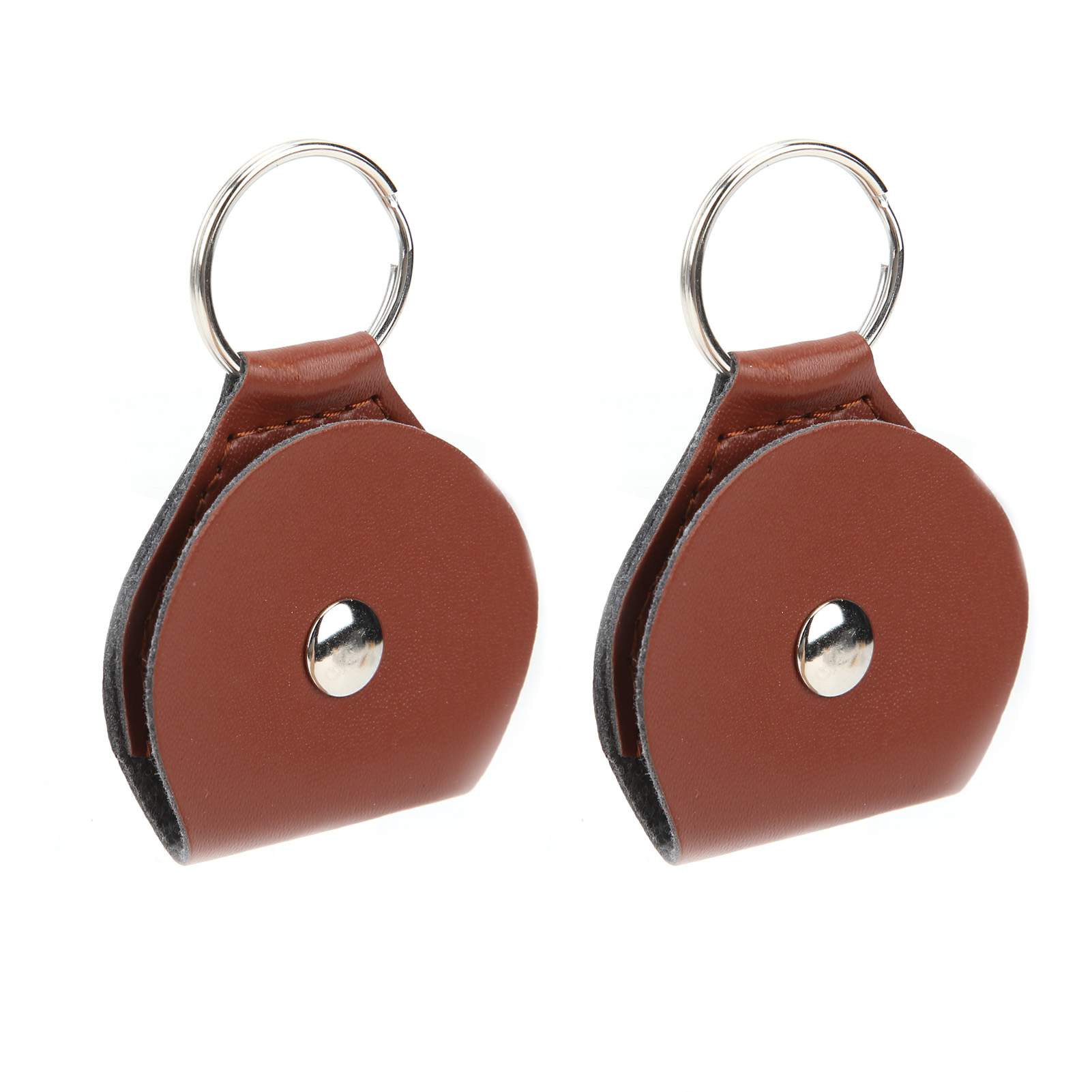 2-teiliges Gitarrenplektrum-etui Aus Pu-leder Mit Schlüsselanhänger, Tragbares Gitarrenzubehör Zur Aufbewahrung