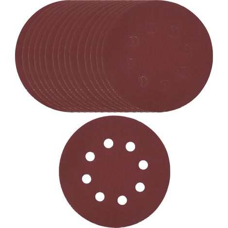100 Schleifscheiben (5 Zoll, 8 Löcher), Schleifpapier Der Körnung 80 Zum Polieren Und Schleifen