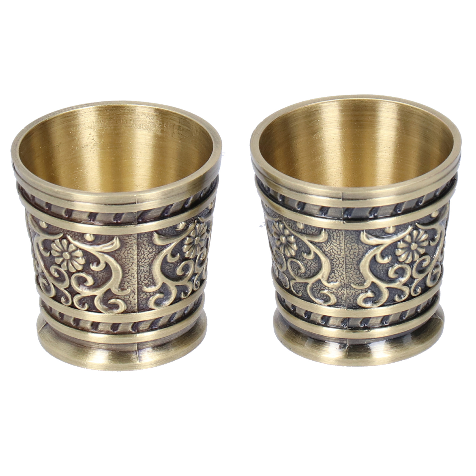 Retro-weingläser Mit Geprägtem Muster, Elegante Heimdekoration (bronzefarbe)