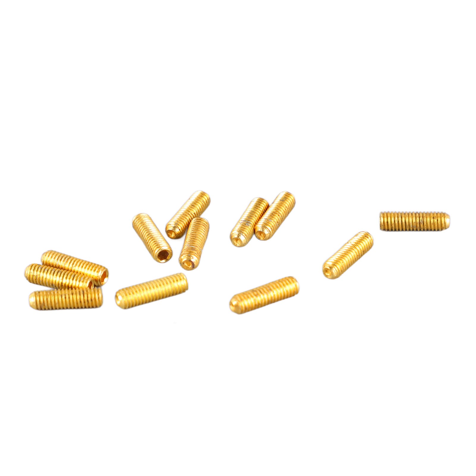 12 Goldene Sechskantschrauben Zur Höhenverstellung Des Stegs Von E-gitarren – 12er-pack