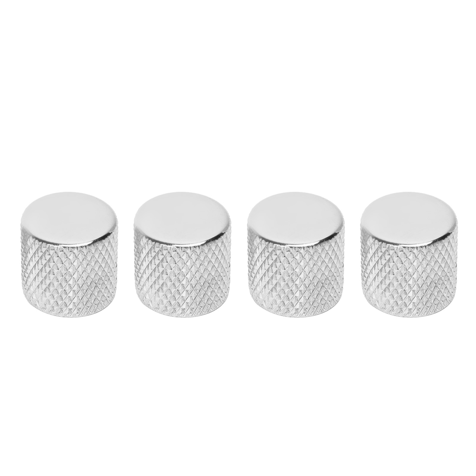 4 Potentiometerknöpfe Für E-gitarre, Breite Kompatibilität, Elegantes Und Robustes Design, Silberfarbene Ausführung