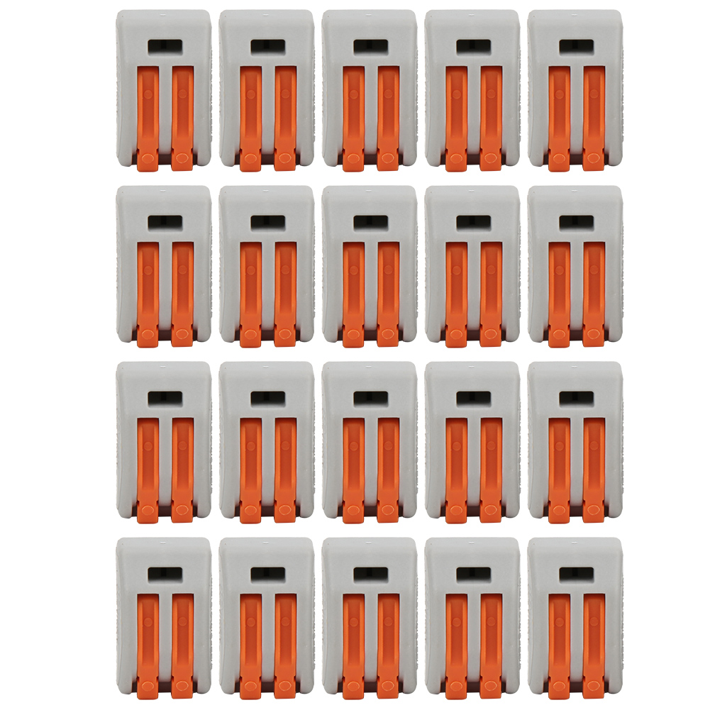 Federklemmenblock Pct-212, 20 Stück, 2-wege-kabelverbinder Für Elektrische Verbindungen