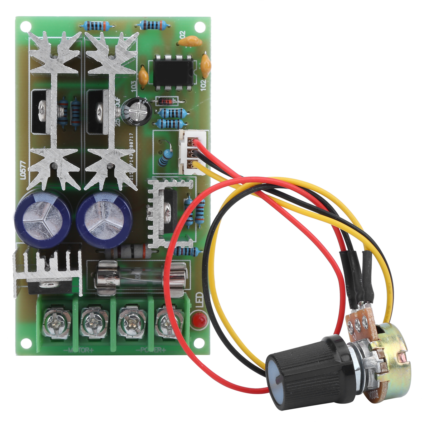 20a Pwm-drehzahlregler Für 10–60v Gleichstrommotoren, 12v/24v/36v/48v Netzteil, Hochleistungs-steuerplatine