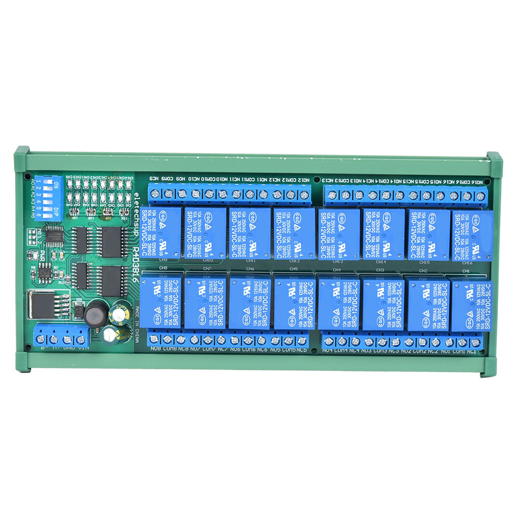 Elektrisches 6-kanal-12-v-sps-erweiterungsmodul Mit Rtu-protokoll Und Din-schienengehäuse Für Fernsteuerung R4d3b16-r
