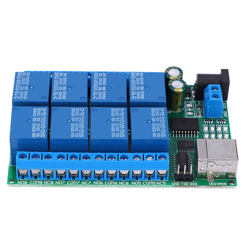 Ud23a08 8-kanal-usb-relaismodul Für Motorsteuerung Und Serielle Schnittstelle (dc5v)