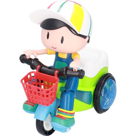 360°-akrobatisches Elektrodreirad Für Kinder Mit Licht- Und Soundeffekten - Drehbares Fahrzeug (grün)