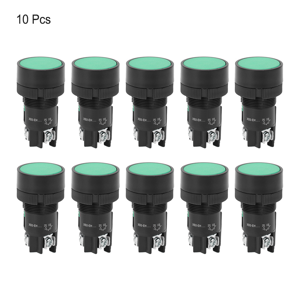 10 Selbstverriegelnde Drucktaster Der Serie Xb2-eh, 660 V, 10 A, Grün Xb2-eh135