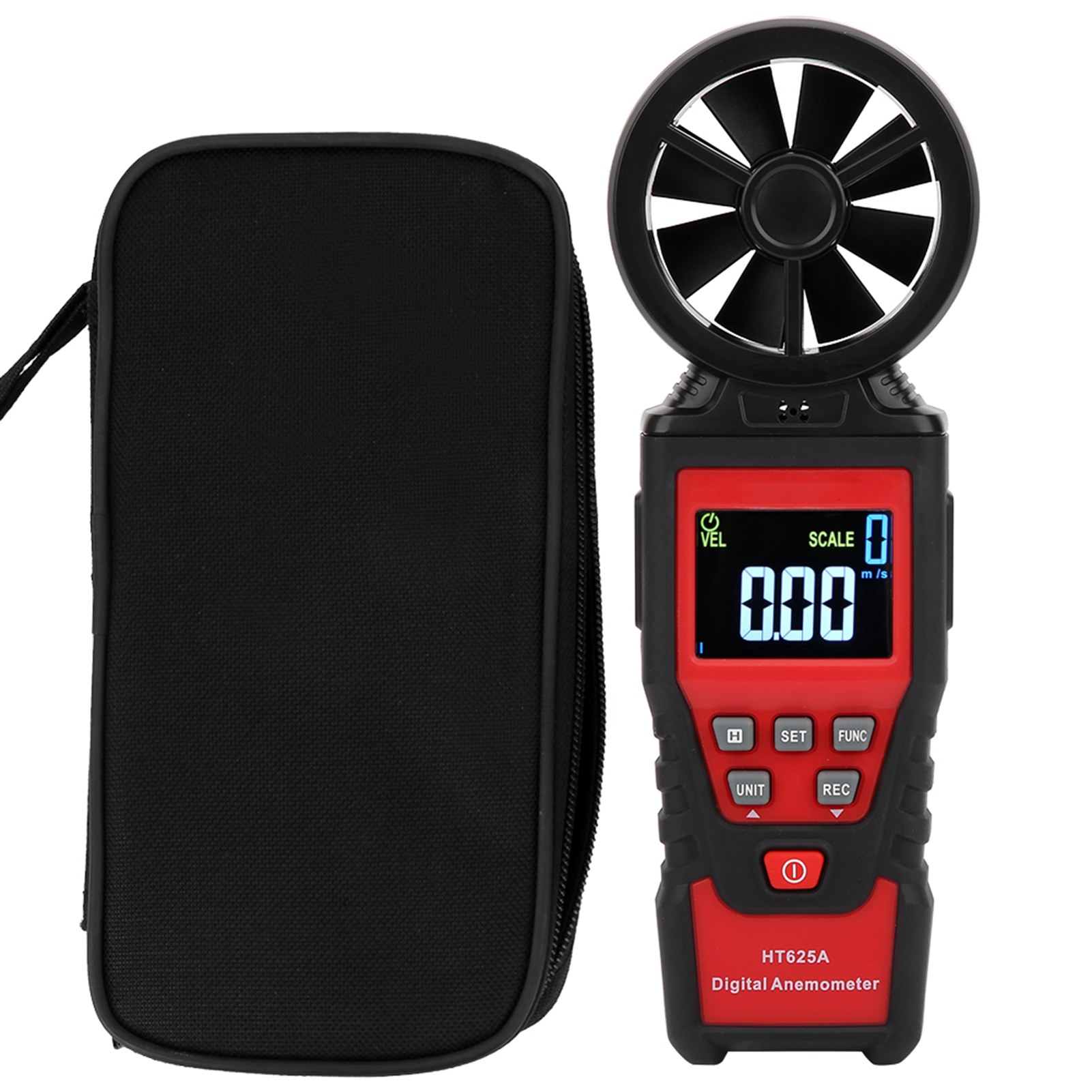 Ht625b Tragbares Digitales Anemometer Mit Lcd-display Und Usb-anschluss Zur Messung Von Windgeschwindigkeit Und Luftstrom