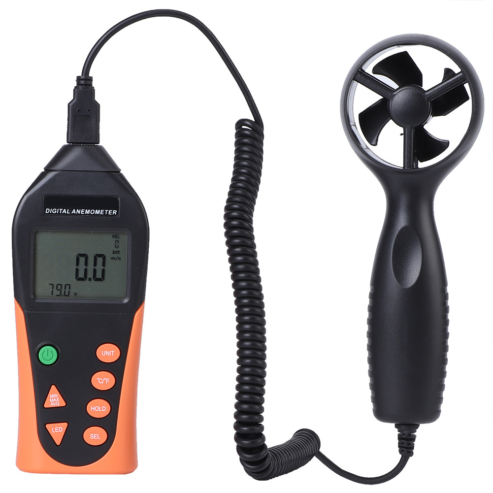 Tragbares Digitales Anemometer 816b Mit Windgeschwindigkeitssensor Und Hintergrundbeleuchtetem Lcd-bildschirm