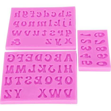 Rosa Silikonformen Für Kuchen, Ton Und Schokolade – Groß- Und Kleinbuchstaben – 3-teilig Zum Selbermachen