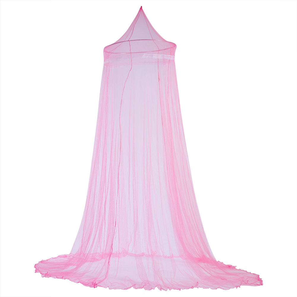 Elegantes Moskitonetz Für Ein Prinzessinnenbett, Mädchenbettvorhang Mit Rosa Spitze Für Ein Kinderzimmer