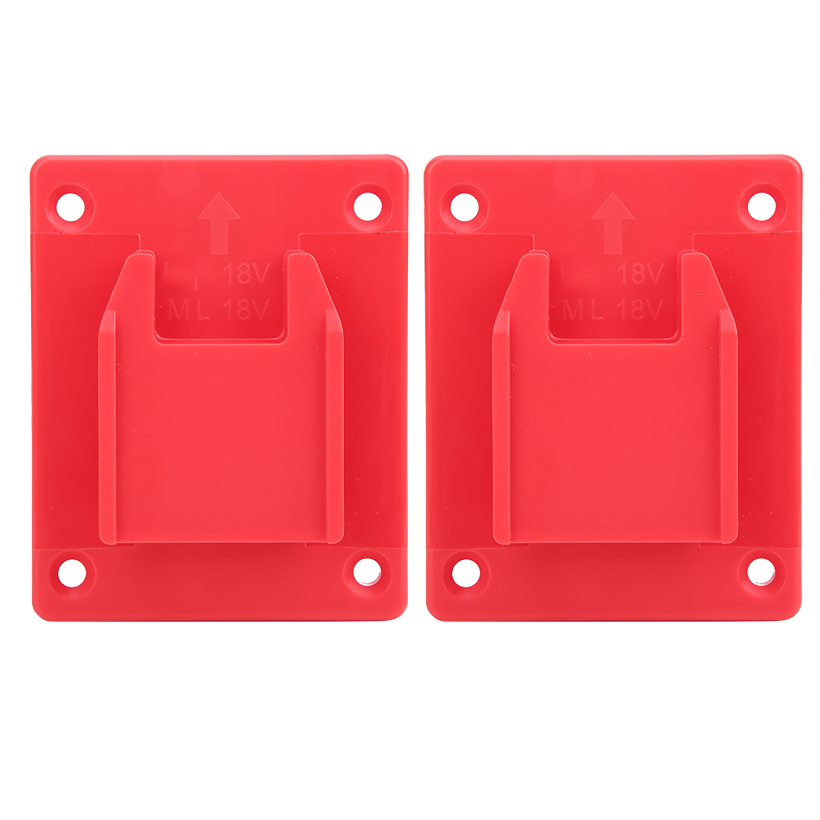 2-teilige Wandhalterung Für Milwaukee M18 18v/20v Werkzeuge, Rote Montagehalterungen