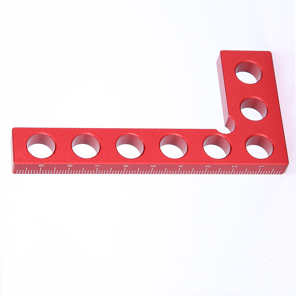 90°-positionierwinkel, Winkelmesser Für Holzarbeiten, Metrische Skala 0–100 Mm, Rote Farbe