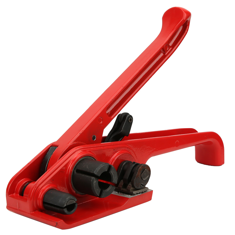 Roter, Nahtloser, Manueller Umreifungsspanner Für 16–19 Mm Breite Pet/pp-bänder, Mehrzweck-bindewerkzeug